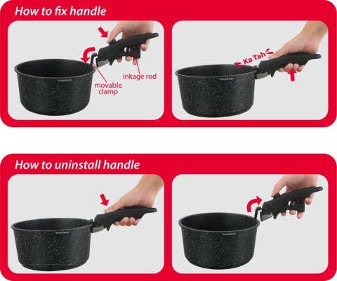 KOMPLET GARNKÓW Z MARMURKOWĄ POWŁOKĄ NIEPRZYWIERAJĄCĄ 5-ELE KLAUSBERG KB-7858