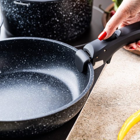 KOMPLET GARNKÓW Z MARMURKOWĄ POWŁOKĄ NIEPRZYWIERAJĄCĄ 5-ELE KLAUSBERG KB-7858