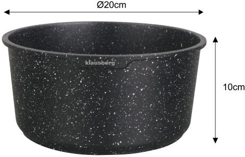 KOMPLET GARNKÓW Z MARMURKOWĄ POWŁOKĄ NIEPRZYWIERAJĄCĄ 5-ELE KLAUSBERG KB-7858