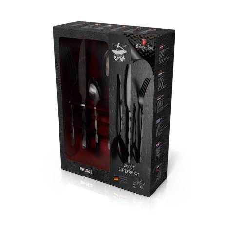 KOMPLET SZTUĆCÓW 24-EL. BŁYSZCZĄCE BERLINGER HAUS BLACK ROYAL BH-2622