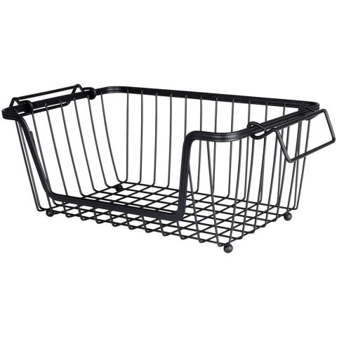 KOSZYK KOSZ NA OWOCE WARZYWA I WARZYWA METALOWY CZARNY SKRZYNKA VILDE 229056