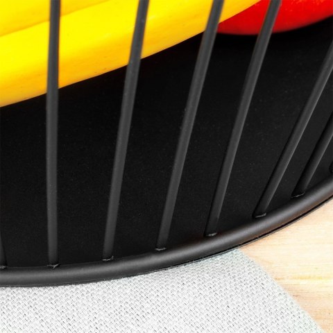 KOSZYK KOSZ NA OWOCE WARZYWA METALOWY CZARNY MISKA MISA MISTY 30 CM NAVA 10-100-031