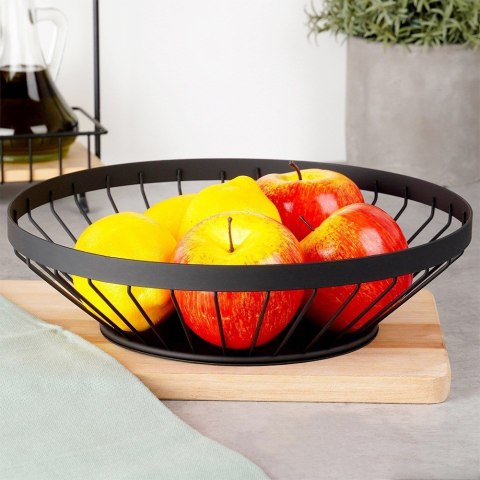 KOSZYK KOSZ NA OWOCE WARZYWA METALOWY CZARNY MISTY 28 CM NAVA 10-174-050