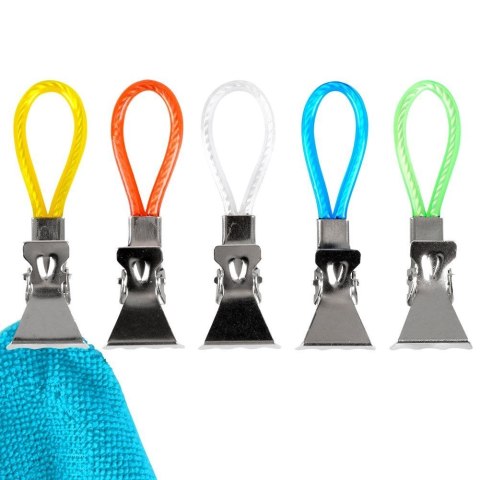 Klipsy na ręczniki do wieszania do kuchni łazienki 5 sztuk ORION 142505