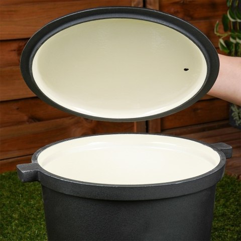 Kociołek żeliwny emaliowany na nóżkach z pokrywką CAST LINE 4L VILDE 199048