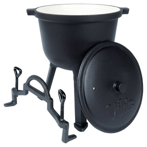 Kociołek żeliwny emaliowany na nóżkach z pokrywką CAST LINE 4L VILDE 199048