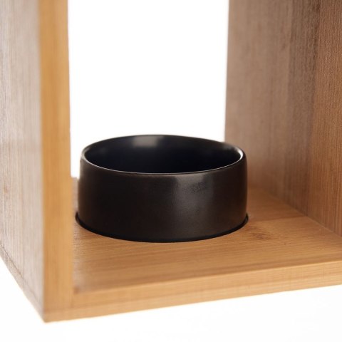 Kominek zapachowy bambusowy porcelanowy czarny BLACK 12x11x14cm ORION 822254