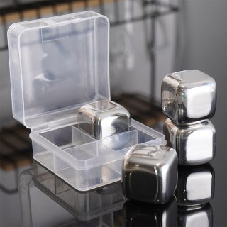 Kostki lodu lodowe stalowe wielorazowe do chłodzenia drinków napojów EXCELLENT HOUSEWARE 259365