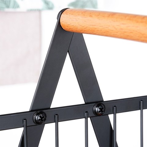 KOSZYK KOSZ NA OWOCE WARZYWA METALOWY CZARNY PIĘTROWY DWUPOZIOMOWY 27X18X29CM VILDE 229038