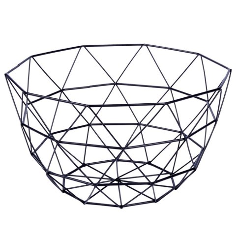 KOSZYK KOSZ NA OWOCE WARZYWA METALOWY CZARNY Z WIESZAKIEM VILDE 229019