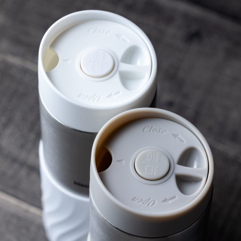 KUBEK TERMICZNY 400ML STAL NIERDZEWNA 18/8 KLAUSBERG BIAŁY KB-7635