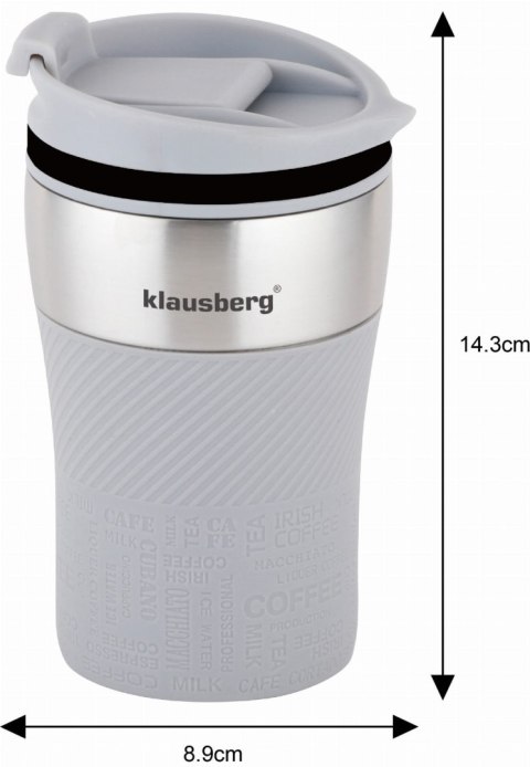 KUBEK TERMICZNY MAŁY 280ML KLAUSBERG SZARY KB-7622