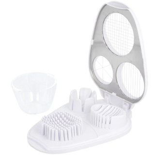 Krajalnica do jajek jajka pieczarek metalowa 3W1 w kostkę plastry ćwiartki BRUNBESTE BB-3366