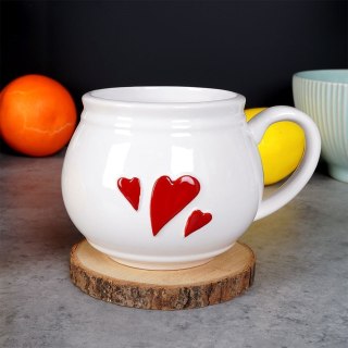 Kubek ceramiczny do kawy herbaty SERCE duży 430 ml ORION 129432