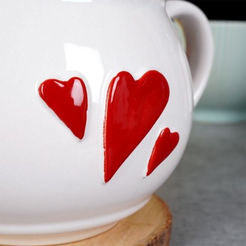 Kubek ceramiczny do kawy herbaty SERCE duży 430 ml ORION 129432