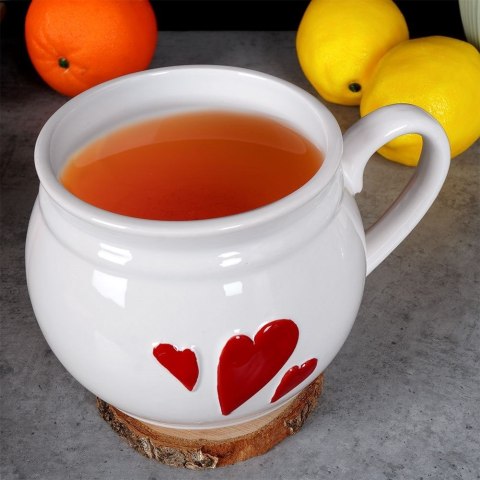 Kubek ceramiczny do kawy herbaty SERCE duży 800 ml ORION 129433