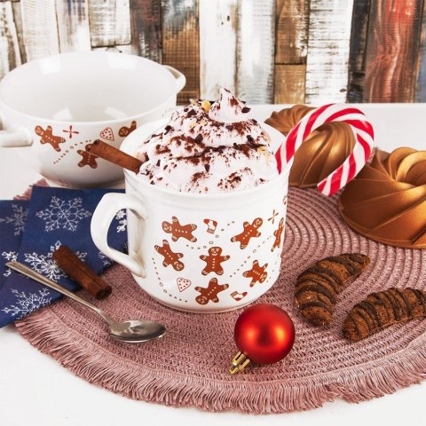 Kubek ceramiczny do kawy herbaty biały duży PIERNICZEK 700 ml ORION 129467