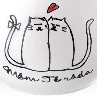 Kubek ceramiczny do kawy herbaty koty 300 ml ORION 128842