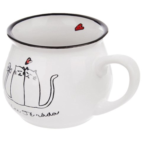 Kubek ceramiczny do kawy herbaty koty 300 ml ORION 128842