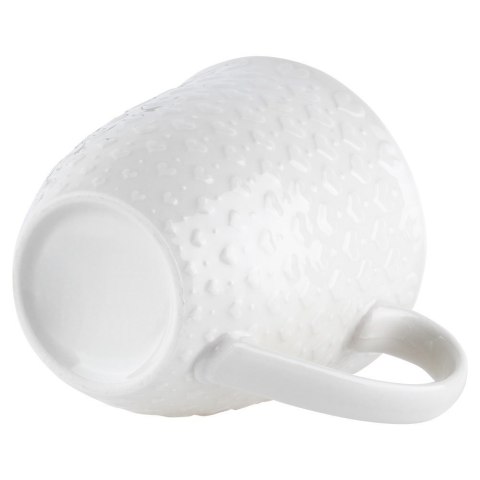 Kubek ceramiczny do kawy herbaty serca duży 580 ml biały ORION 128846