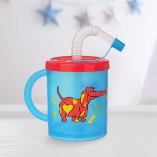 Kubek dla dziecka dzieci ze słomką pies 260 ml ORION 112276