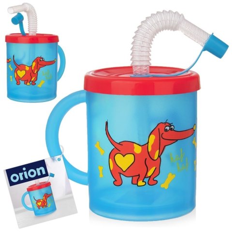Kubek dla dziecka dzieci ze słomką pies 260 ml ORION 112276
