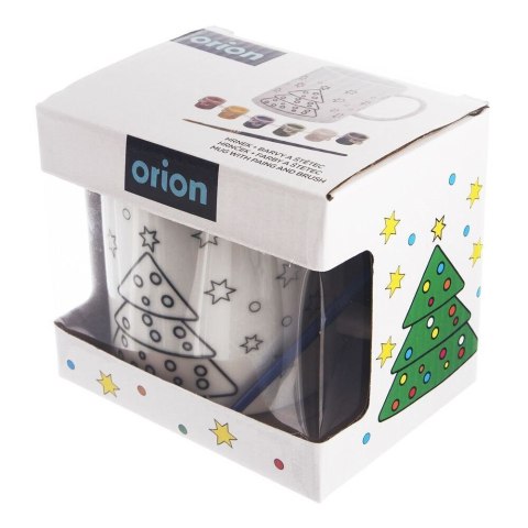 Kubek do malowania z farbkami porcelanowy choinka 350 ml ORION 129438