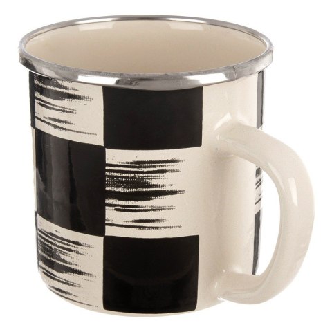 Kubek emaliowany do kawy herbaty SZACHOWNICA 400 ml ORION 112445