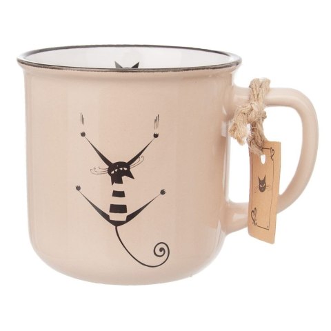 Kubek emaliowany do kawy herbaty napojów kotki 350 ml ORION 128814