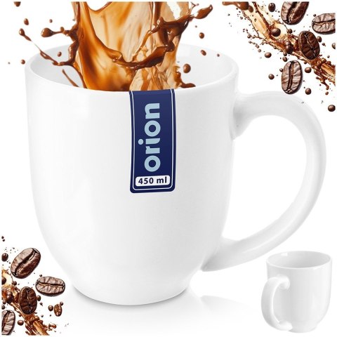 Kubek porcelanowy do kawy herbaty biały MONA 450 ml ORION 129630