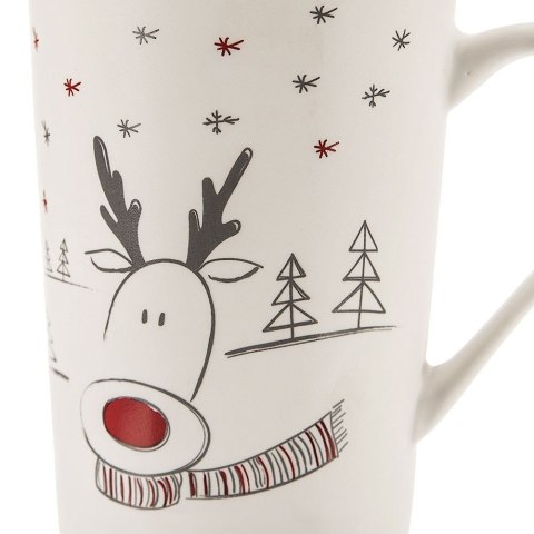 Kubek porcelanowy do kawy herbaty renifer duży 430 ml ORION 128879