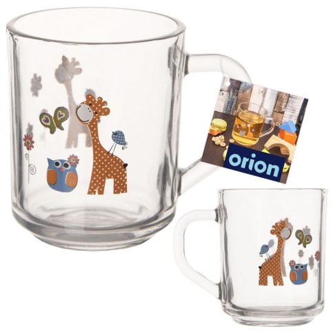 Kubek szklany z uchem do herbaty soku lemoniady kakao ŻYRAFA 230 ml ORION 129461