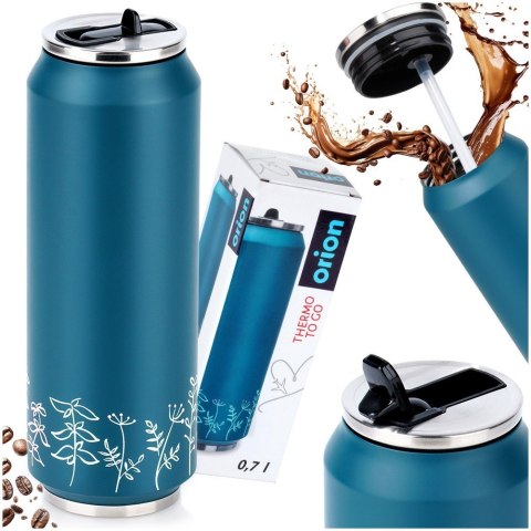 Kubek termiczny PUSZKA z ustnikiem rurką na kawę LOUKA 700 ml ORION 124818