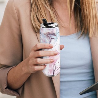 Kubek termiczny PUSZKA ze słomką rurką ustnikiem GLAMOUR 500 ml ORION 124828