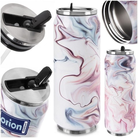 Kubek termiczny PUSZKA ze słomką rurką ustnikiem GLAMOUR 500 ml ORION 124828