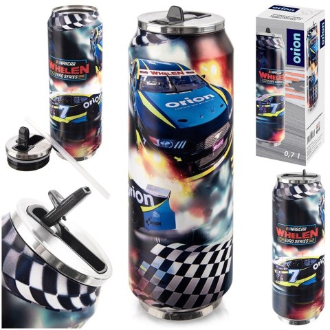 Kubek termiczny PUSZKA ze słomką ustnikiem do auta WYŚCIG 700 ml ORION 124823