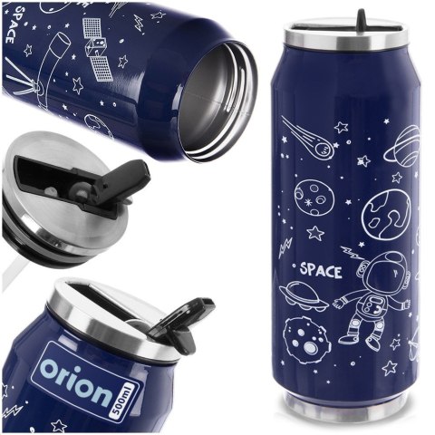 Kubek termiczny PUSZKA ze słomką ustnikiem do samochodu KOSMOS 500 ml ORION 124825