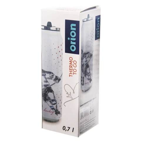 Kubek termiczny PUSZKA ze słomką ustnikiem do szkoły hokej 700 ml ORION 128510