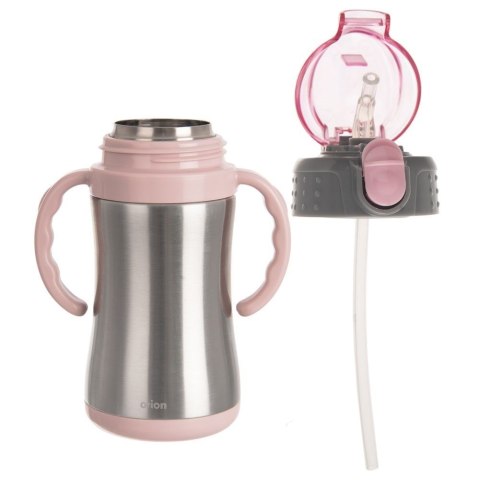 Kubek termiczny dla dzieci z ustnikiem butelka bidon różowy 300ml ORION 128516