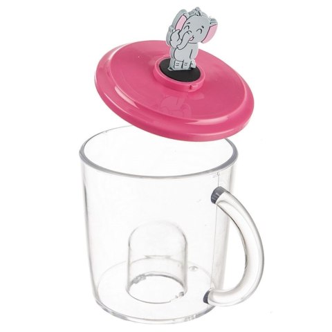 Kubek z pokrywką figurką dla dziecka dzieci słoń 240 ml ORION 129457