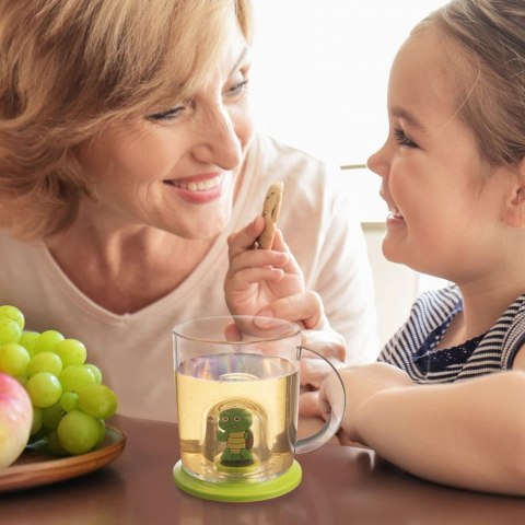 Kubek z pokrywką figurką dla dziecka dzieci żółw 240 ml ORION 129458