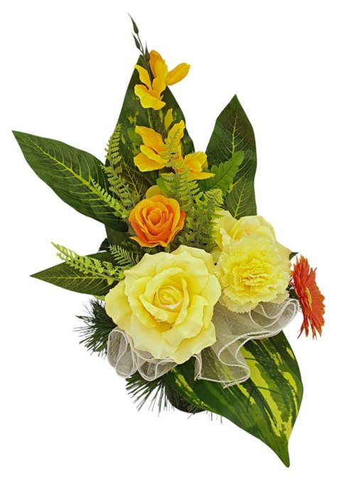 BUKIET WKŁAD DO WAZONU KWIATY NA CMENTARZ WZÓR JESIENNY