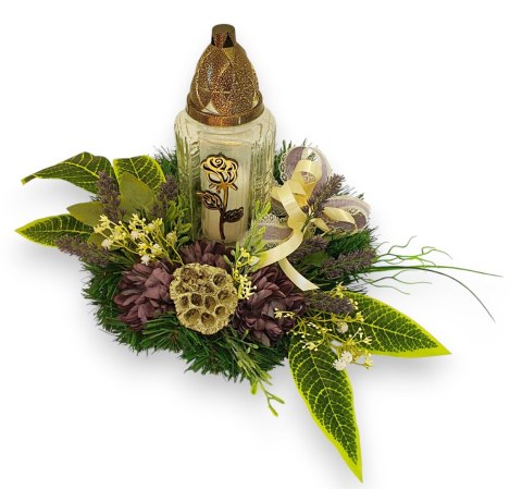 OKRĄGŁY STROIK WIĄZANKA WIANEK NA CMENTARZ DEKORACJA POD ZNICZ