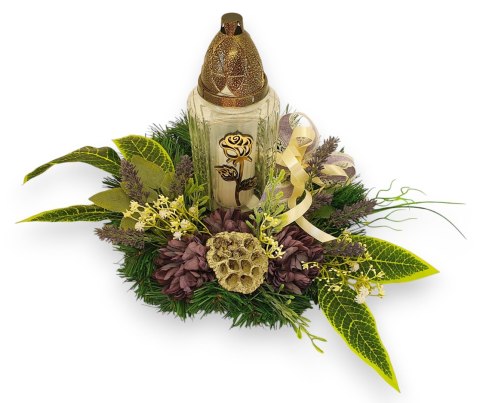 OKRĄGŁY STROIK WIĄZANKA WIANEK NA CMENTARZ DEKORACJA POD ZNICZ