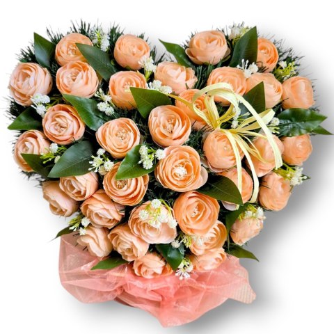 PRZEPIĘKNE DUŻE SERCE XL STROIK NA CMENTARZ GRÓB KOMPOZYCJA KWIATOWA