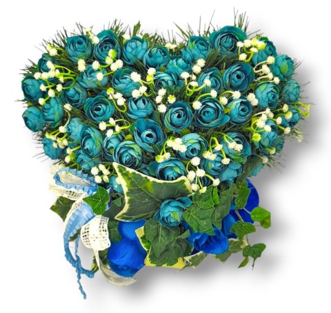 STROIK KOMPOZYCJA KWIATOWA SERCE Z OBCIĄŻENIEM NA GRÓB CMENTARZ