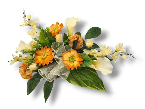 STROIK NA CMENTARZ KOMPOZYCJA KWIATOWA NA GRÓB MISA Z OBCIĄŻENIEM