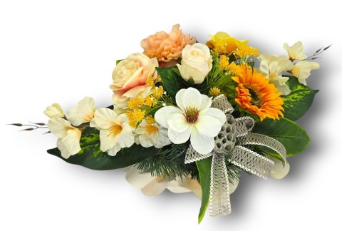 STROIK NA POMNIK KOMPOZYCJA KWIATOWA NA GRÓB NAGROBEK Z OBCIĄŻENIEM