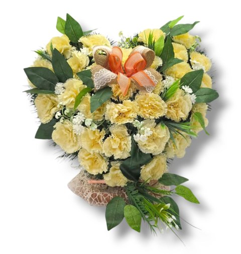 STROIK SERCE NA CMENTARZ GRÓB NAGROBNA KOMPOZYCJA KWIATOWA