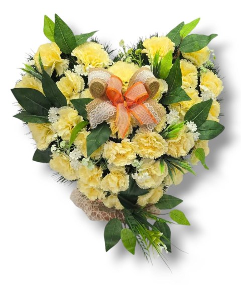 STROIK SERCE NA CMENTARZ GRÓB NAGROBNA KOMPOZYCJA KWIATOWA